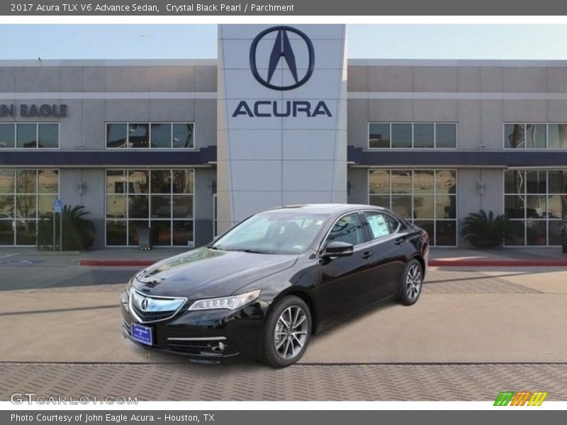 Crystal Black Pearl / Parchment 2017 Acura TLX V6 Advance Sedan
