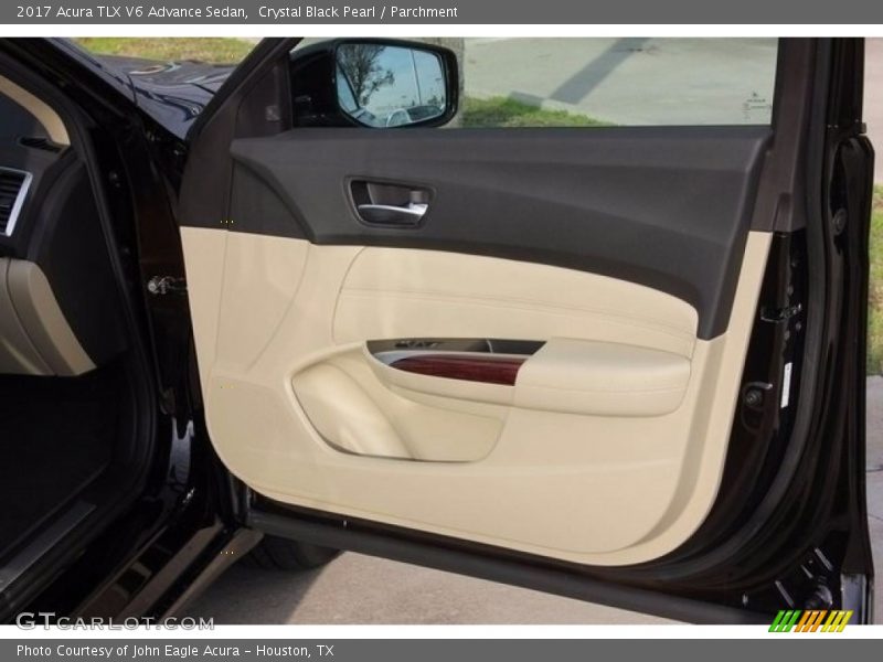 Crystal Black Pearl / Parchment 2017 Acura TLX V6 Advance Sedan