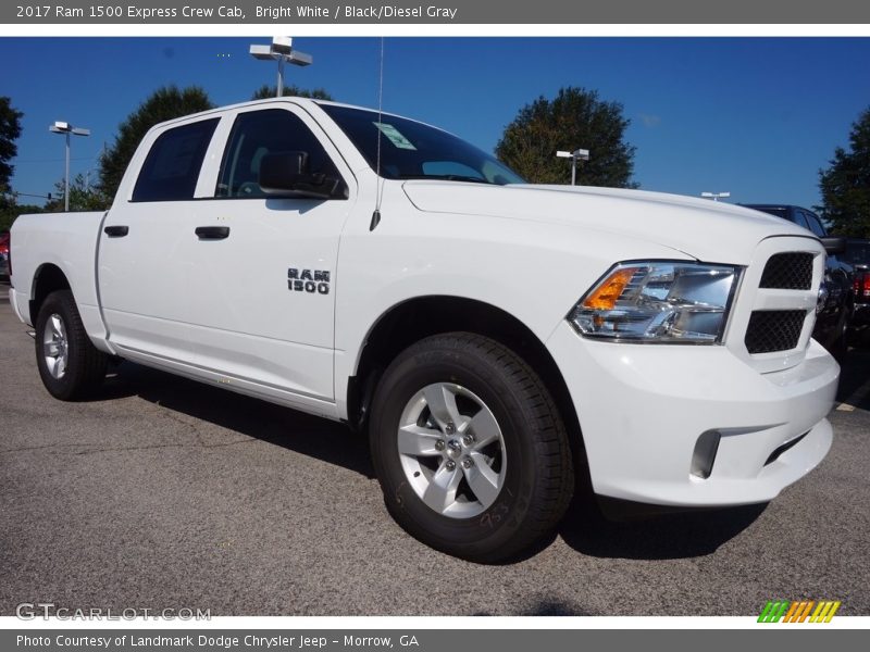 Bright White / Black/Diesel Gray 2017 Ram 1500 Express Crew Cab