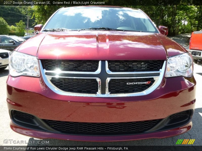 Octane Red / Black/Light Graystone 2017 Dodge Grand Caravan SE