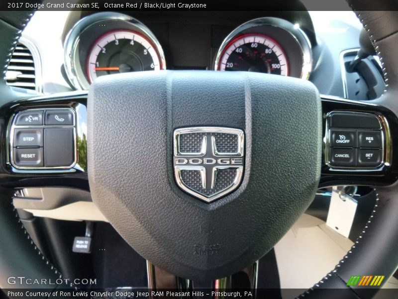 Octane Red / Black/Light Graystone 2017 Dodge Grand Caravan SE