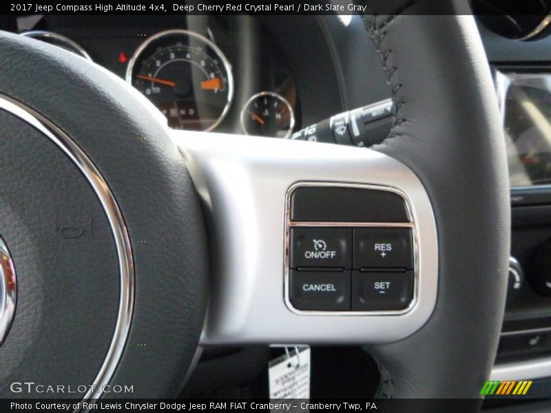 Controls of 2017 Compass High Altitude 4x4
