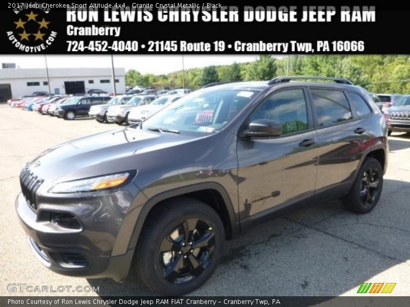 Granite Crystal Metallic / Black 2017 Jeep Cherokee Sport Altitude 4x4