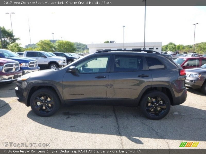 Granite Crystal Metallic / Black 2017 Jeep Cherokee Sport Altitude 4x4