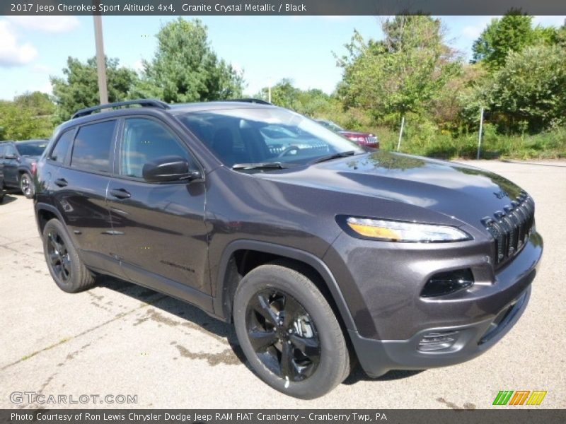 Granite Crystal Metallic / Black 2017 Jeep Cherokee Sport Altitude 4x4