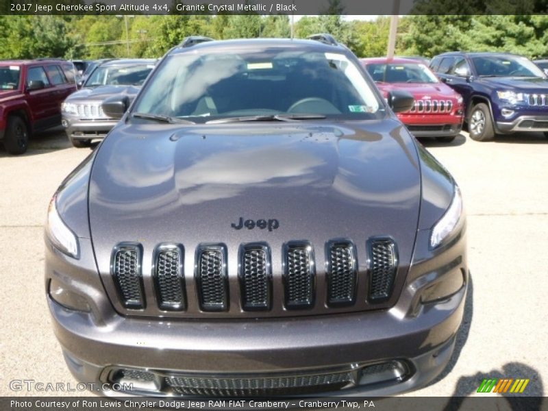 Granite Crystal Metallic / Black 2017 Jeep Cherokee Sport Altitude 4x4