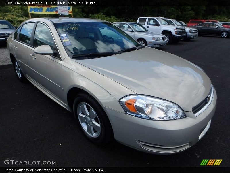 Gold Mist Metallic / Neutral 2009 Chevrolet Impala LT