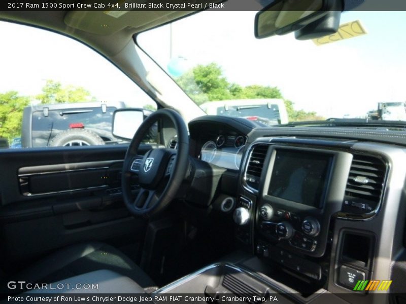 Brilliant Black Crystal Pearl / Black 2017 Ram 1500 Sport Crew Cab 4x4