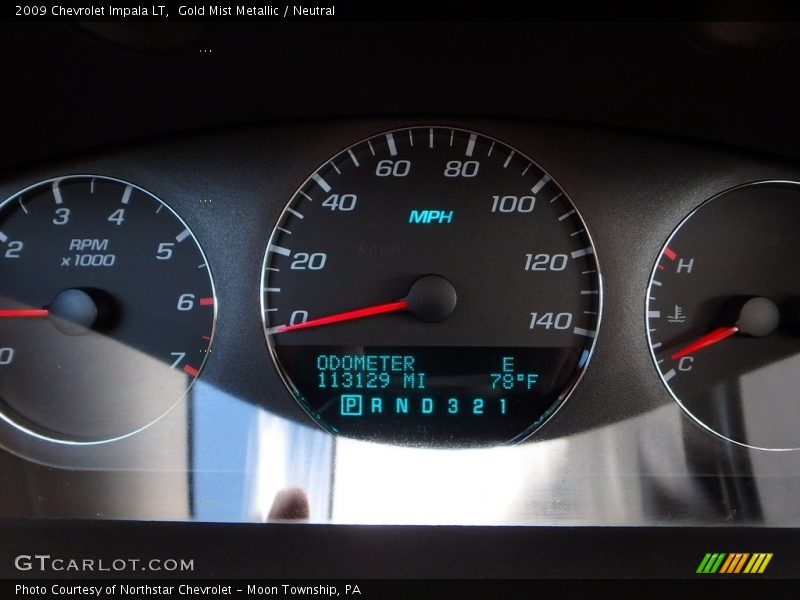 Gold Mist Metallic / Neutral 2009 Chevrolet Impala LT