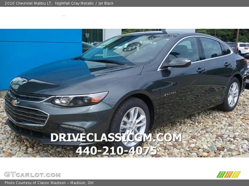 Nightfall Gray Metallic / Jet Black 2016 Chevrolet Malibu LT