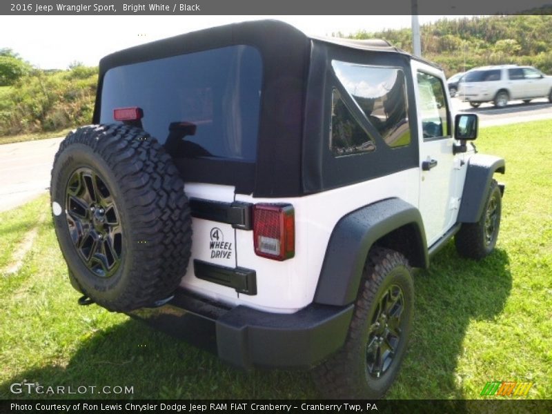 Bright White / Black 2016 Jeep Wrangler Sport
