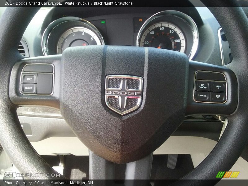 White Knuckle / Black/Light Graystone 2017 Dodge Grand Caravan SE