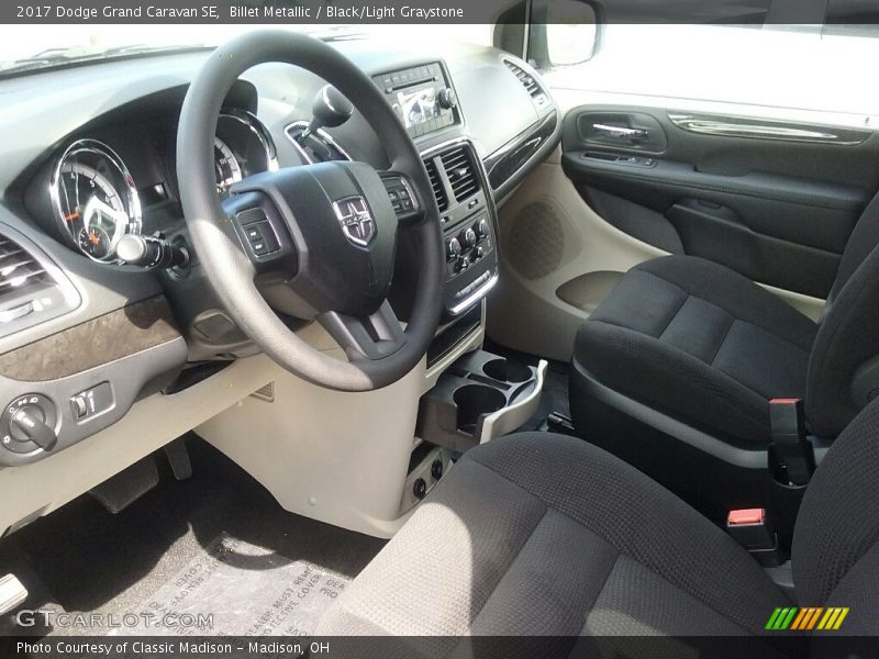 Billet Metallic / Black/Light Graystone 2017 Dodge Grand Caravan SE