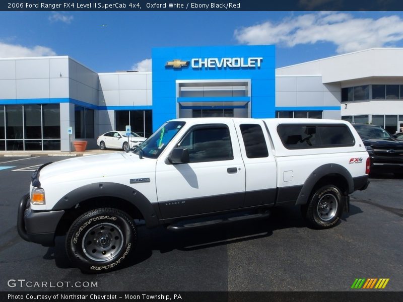 Oxford White / Ebony Black/Red 2006 Ford Ranger FX4 Level II SuperCab 4x4