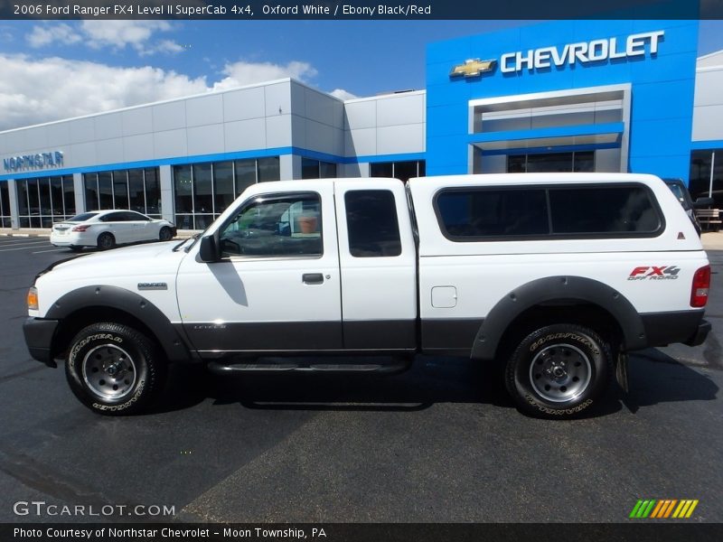 Oxford White / Ebony Black/Red 2006 Ford Ranger FX4 Level II SuperCab 4x4
