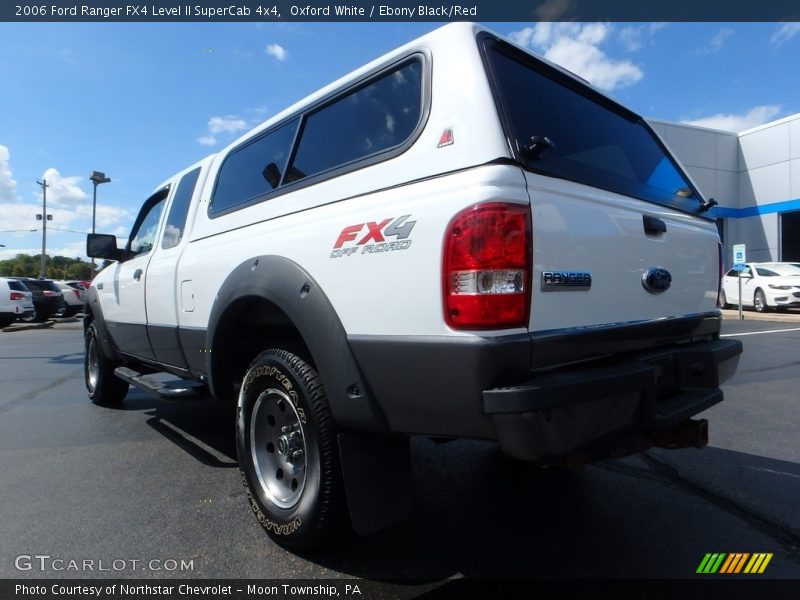 Oxford White / Ebony Black/Red 2006 Ford Ranger FX4 Level II SuperCab 4x4
