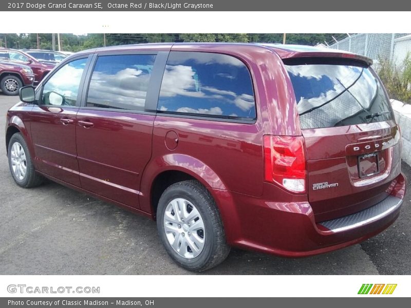 Octane Red / Black/Light Graystone 2017 Dodge Grand Caravan SE