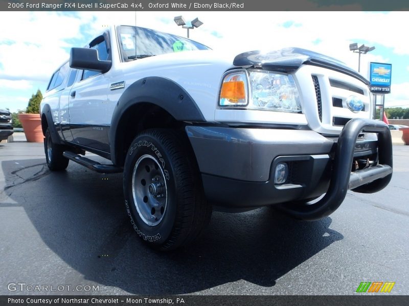 Oxford White / Ebony Black/Red 2006 Ford Ranger FX4 Level II SuperCab 4x4