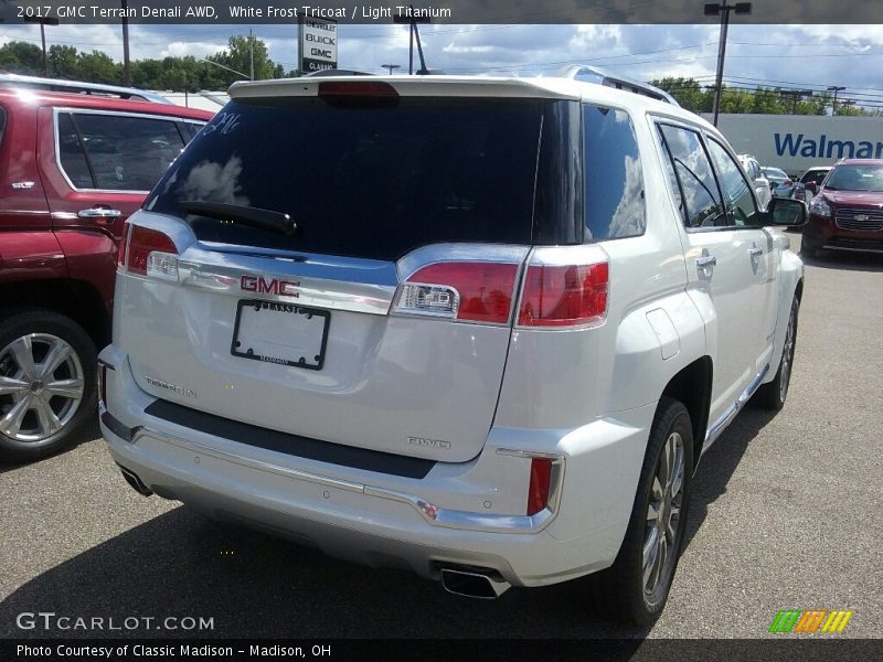 White Frost Tricoat / Light Titanium 2017 GMC Terrain Denali AWD