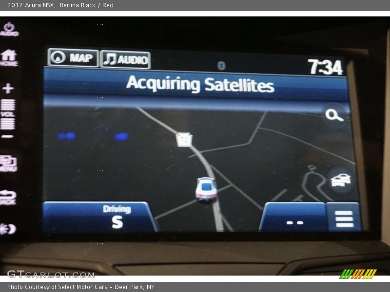 Navigation of 2017 NSX 