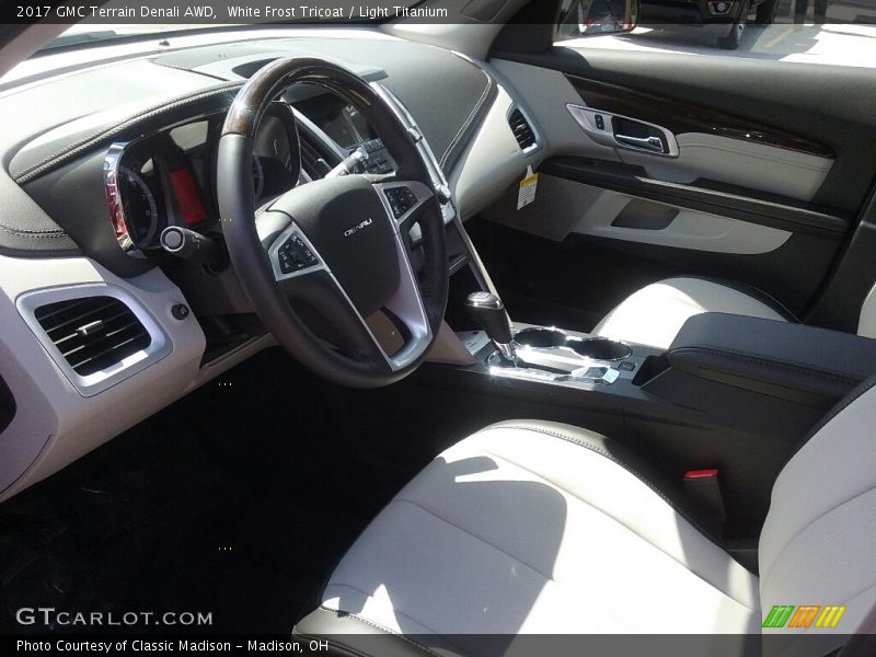 White Frost Tricoat / Light Titanium 2017 GMC Terrain Denali AWD