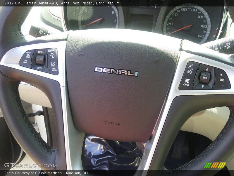 White Frost Tricoat / Light Titanium 2017 GMC Terrain Denali AWD