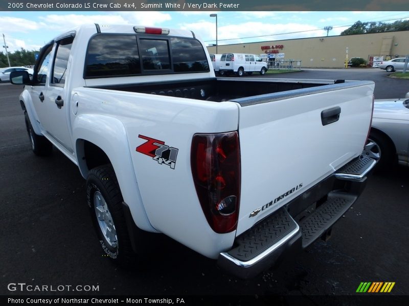 Summit White / Very Dark Pewter 2005 Chevrolet Colorado LS Crew Cab 4x4