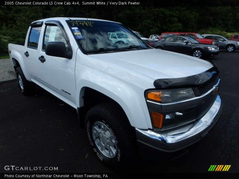 Summit White / Very Dark Pewter 2005 Chevrolet Colorado LS Crew Cab 4x4