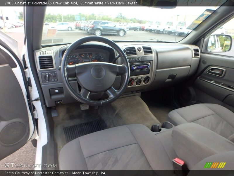 Summit White / Very Dark Pewter 2005 Chevrolet Colorado LS Crew Cab 4x4