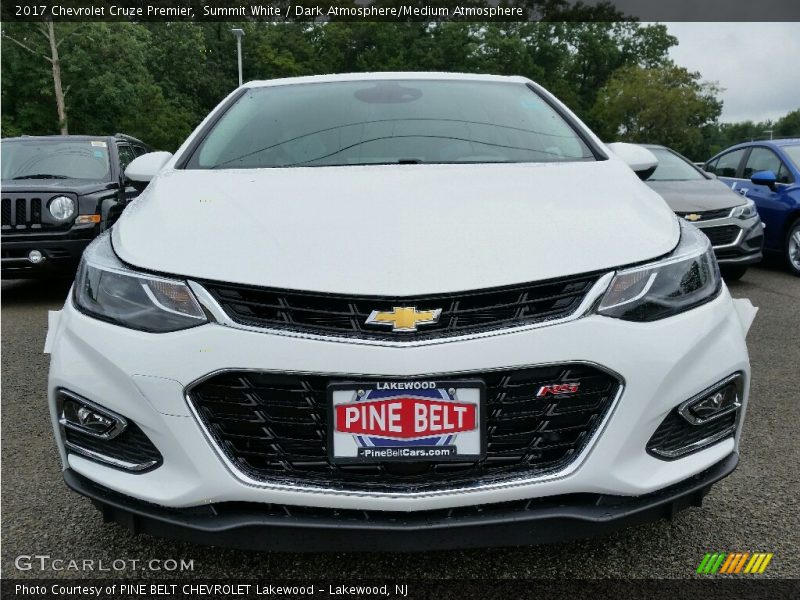 Summit White / Dark Atmosphere/Medium Atmosphere 2017 Chevrolet Cruze Premier