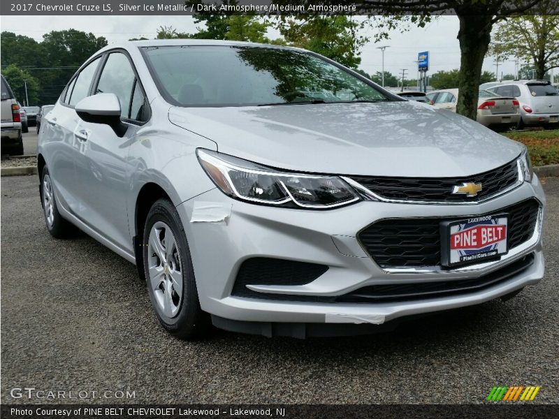 Silver Ice Metallic / Dark Atmosphere/Medium Atmosphere 2017 Chevrolet Cruze LS