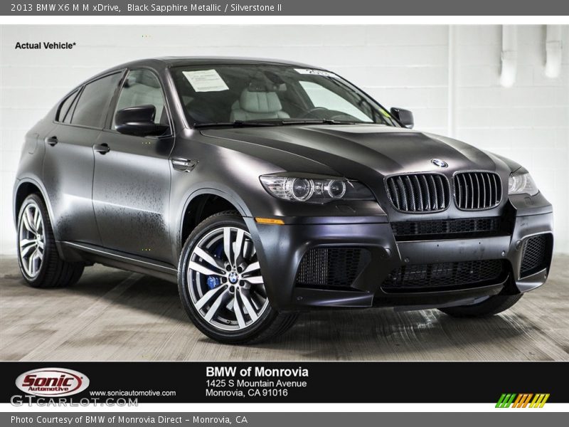 Black Sapphire Metallic / Silverstone II 2013 BMW X6 M M xDrive