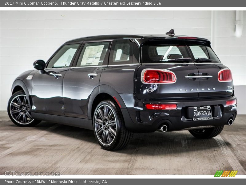 Thunder Gray Metallic / Chesterfield Leather/Indigo Blue 2017 Mini Clubman Cooper S