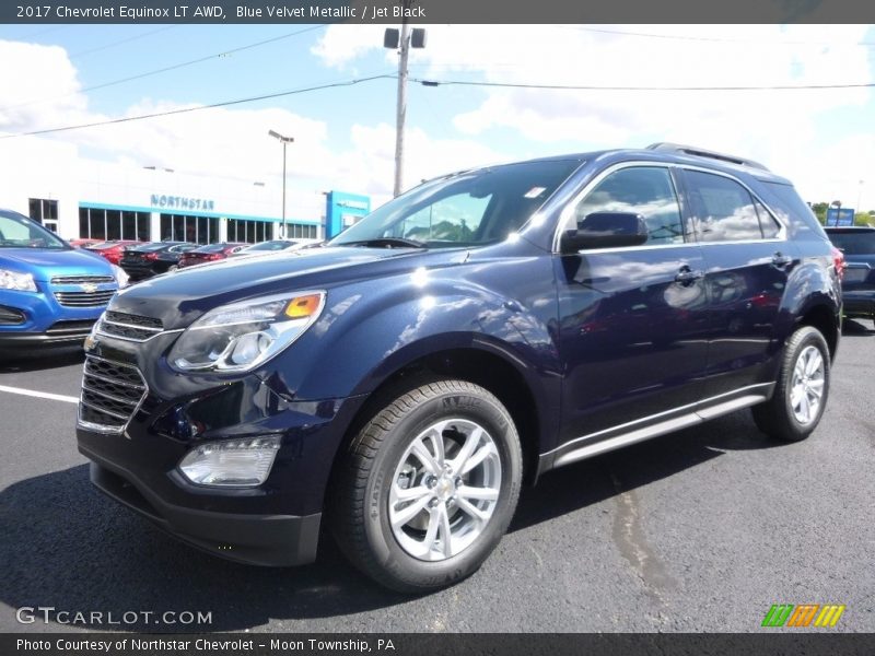 Blue Velvet Metallic / Jet Black 2017 Chevrolet Equinox LT AWD