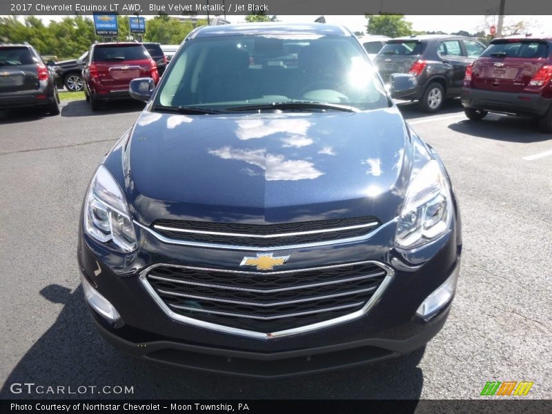 Blue Velvet Metallic / Jet Black 2017 Chevrolet Equinox LT AWD