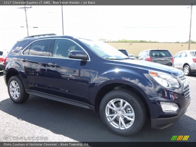 Blue Velvet Metallic / Jet Black 2017 Chevrolet Equinox LT AWD