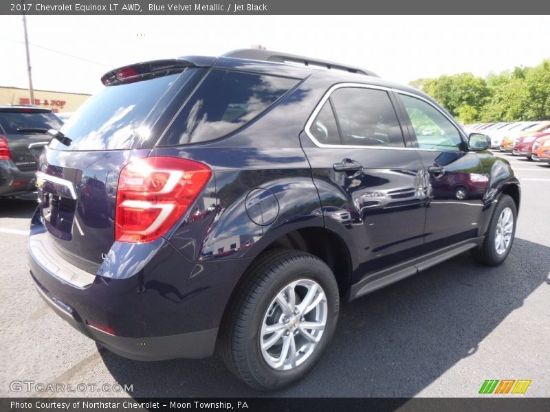 Blue Velvet Metallic / Jet Black 2017 Chevrolet Equinox LT AWD