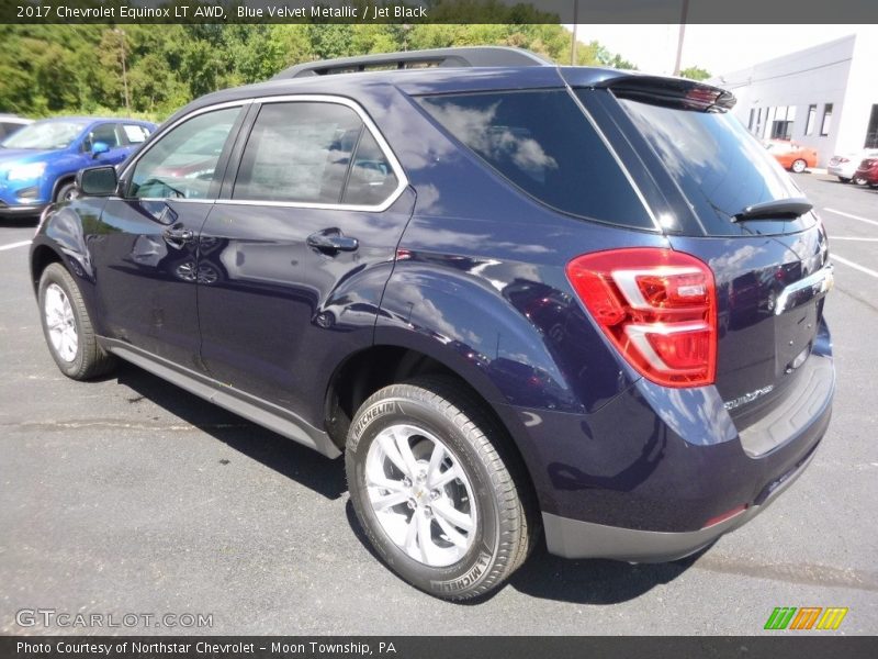 Blue Velvet Metallic / Jet Black 2017 Chevrolet Equinox LT AWD