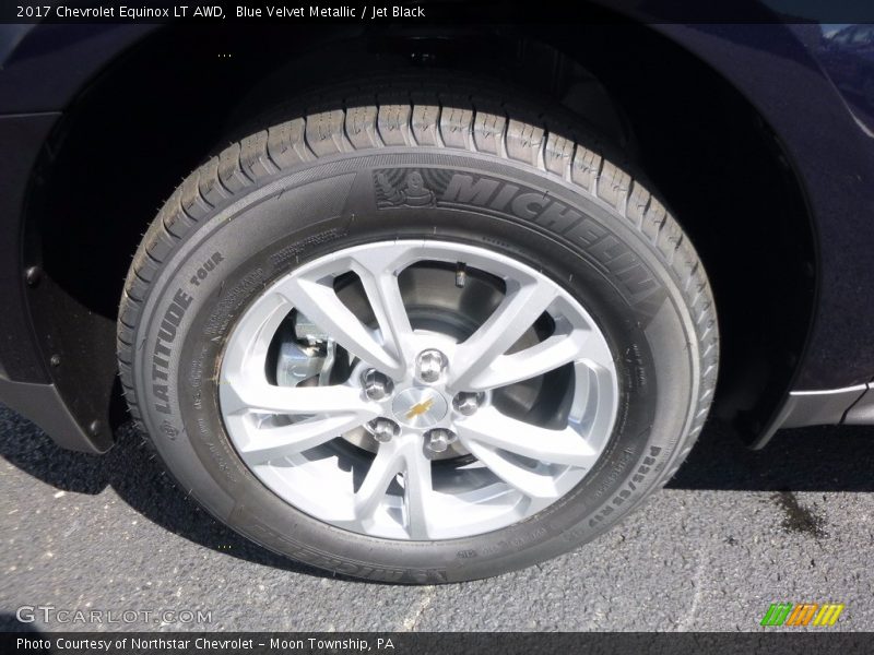 Blue Velvet Metallic / Jet Black 2017 Chevrolet Equinox LT AWD