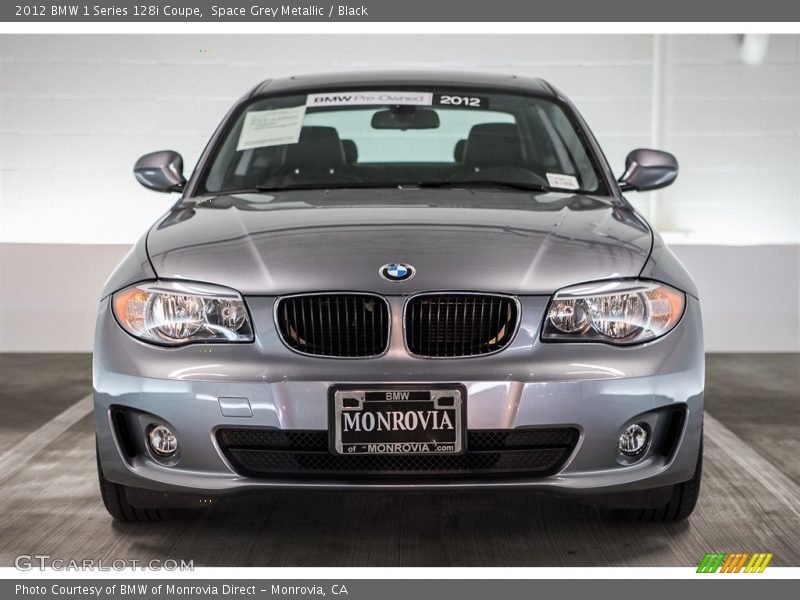 Space Grey Metallic / Black 2012 BMW 1 Series 128i Coupe