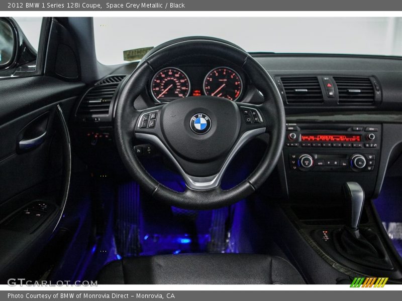 Space Grey Metallic / Black 2012 BMW 1 Series 128i Coupe