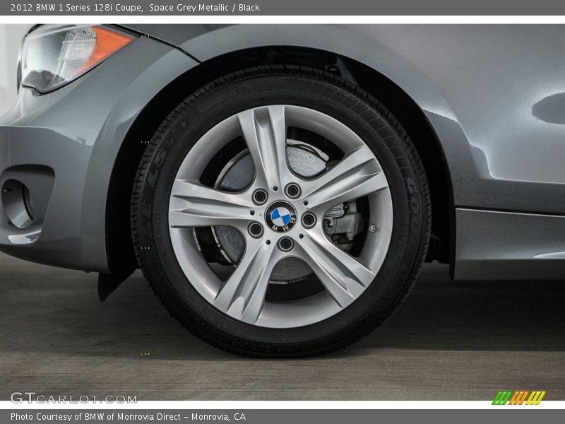 Space Grey Metallic / Black 2012 BMW 1 Series 128i Coupe