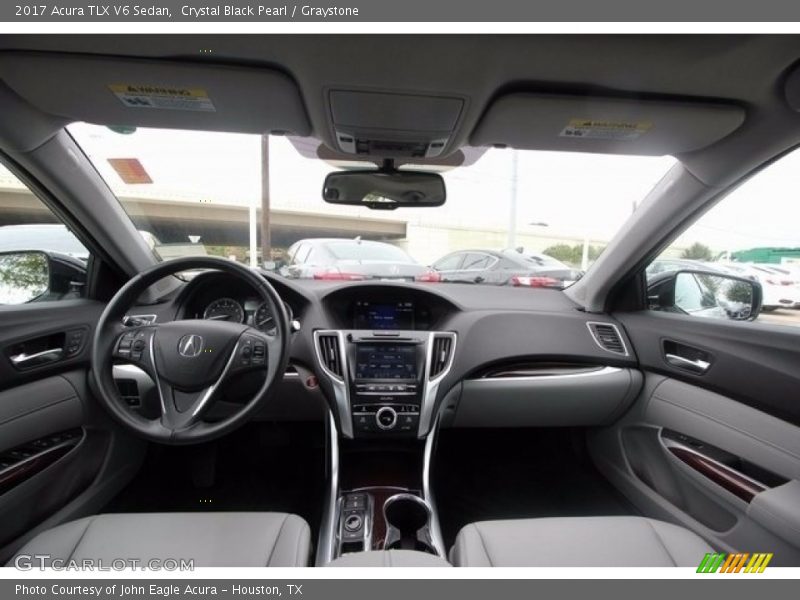 Crystal Black Pearl / Graystone 2017 Acura TLX V6 Sedan