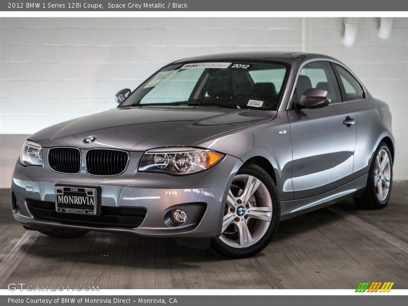 Space Grey Metallic / Black 2012 BMW 1 Series 128i Coupe