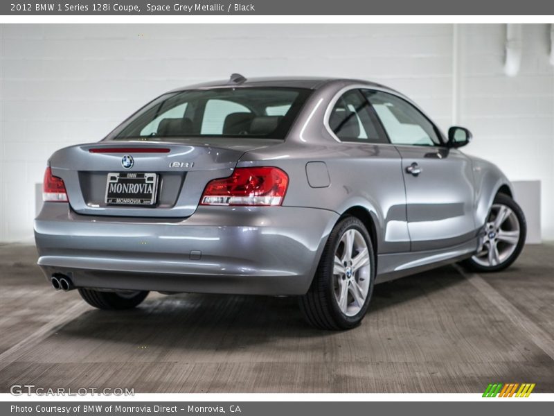 Space Grey Metallic / Black 2012 BMW 1 Series 128i Coupe