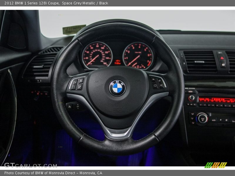 Space Grey Metallic / Black 2012 BMW 1 Series 128i Coupe