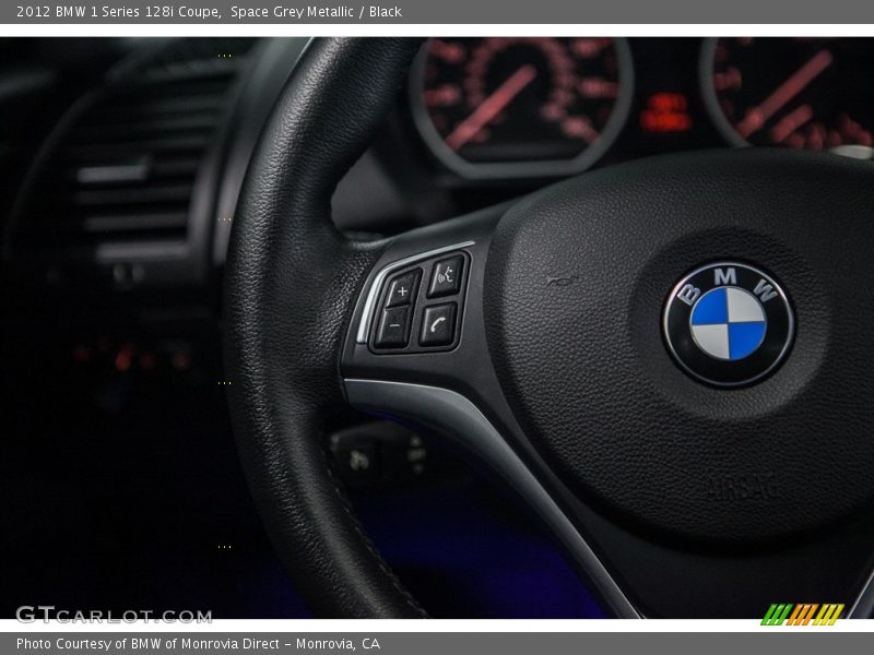 Space Grey Metallic / Black 2012 BMW 1 Series 128i Coupe