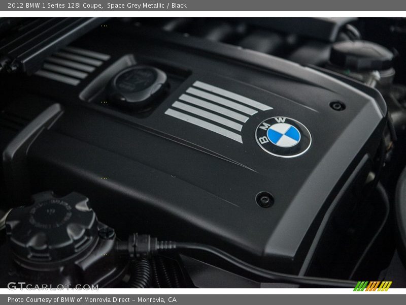 Space Grey Metallic / Black 2012 BMW 1 Series 128i Coupe