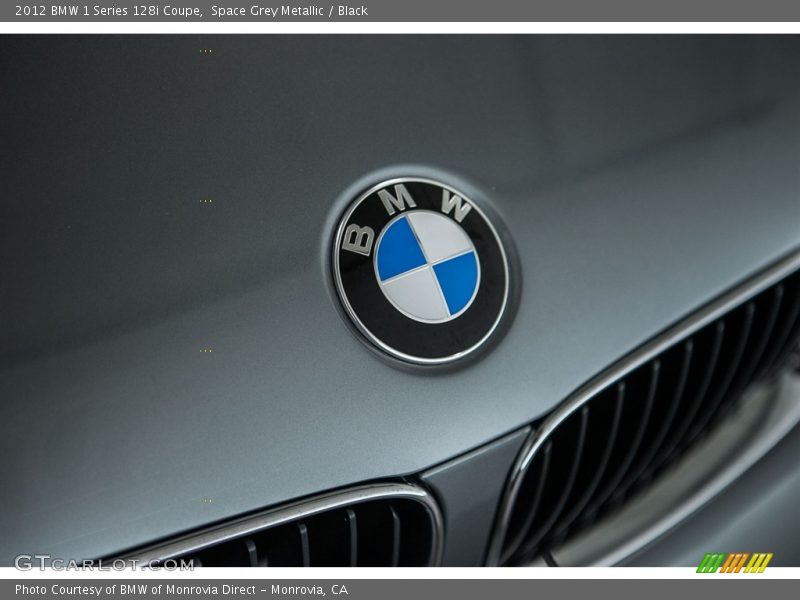 Space Grey Metallic / Black 2012 BMW 1 Series 128i Coupe