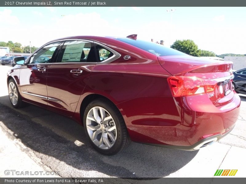 Siren Red Tintcoat / Jet Black 2017 Chevrolet Impala LZ